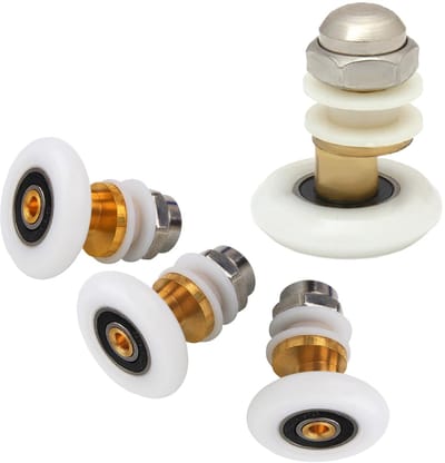 Cosensi- Douchedeurrollen 25mm - Set van 4 - Waterdicht - Duurzaam - Geschikt voor schuifdeuren - Hoge kwaliteit nylon - Douchewiel