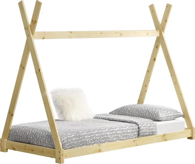 Juniorbed - Tipi met bedbodem 90x200cm - naturel