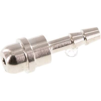 4 mm vernikkeld Messing Slangpilaar zonder Wartelmoer (G1/4'') 15.5mm [5 Stuks]