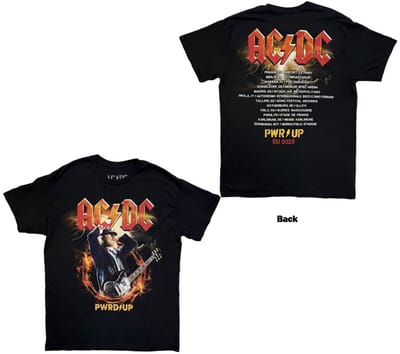 AC/DC - Angus Horns EU Tour '25 Heren Tshirt - S - Zwart