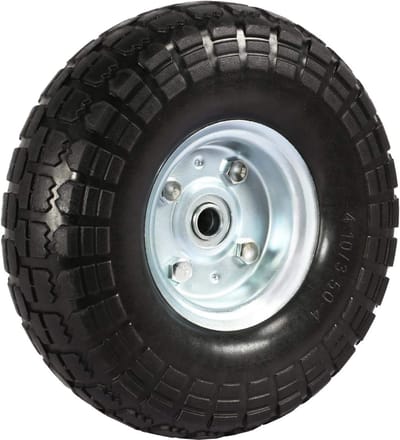 Set van 4 stuks lekbestendig aanhanger wiel voor steekwagen kruiwagenwiel stalen velg 255 mm HM-YAHEE-591292