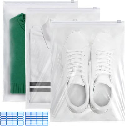 Set van 30 Waterdichte Ziplock Zakjes 30 x 40 cm voor Kleding, Schoenen en Ondergoed, Ideaal voor Organisatie en Opslag