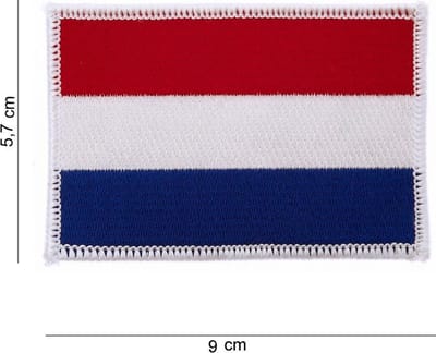 Embleem stof vlag Holland middel #1025