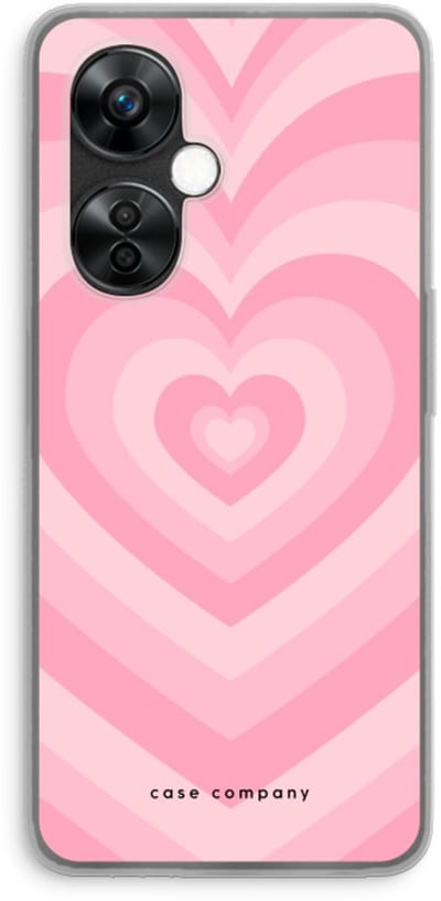 Case Company® - Hoesje geschikt voor OnePlus Nord CE 3 Lite hoesje - Hart Roos - Soft Cover Telefoonhoesje - Bescherming aan alle Kanten en Schermrand