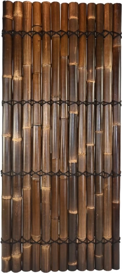 TuinChamp Bamboescherm zwart half rond 200x90cm