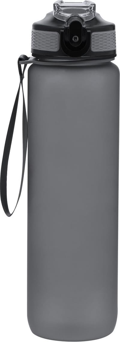 Bellatio Design Waterfles/drinkfles sport bidon Olympic Dream - zwart - RPET kunststof - 1000 ml - schroefdop - met inhoud aanduiding