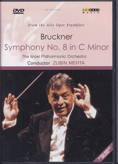 DVD Symphony No. 8 In C Minor - Anton Bruckner - The Israel Philharmonic Orchestra o.l.v. Zubin Mehta