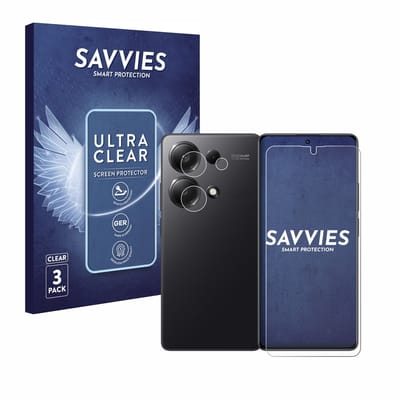 Savvies - Screenprotector voor Xiaomi Redmi Note 13 Pro 4G (Voor+Camera) - Folie Beschermfolie transparant 6 Stuks