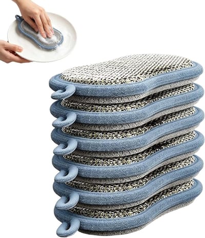 Keuken Afwasspons - Vaatwasspons Scrubber - Schoonmaken Keuken - Krasvrije Reiniging - 6 Stuks - Niet gespecificeerd