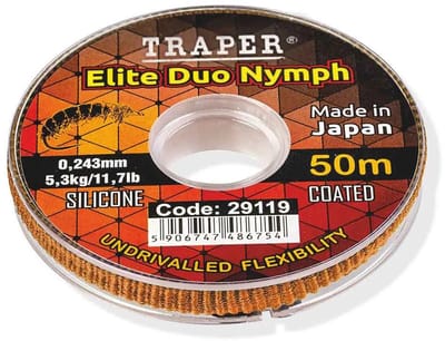Traper Fly Elite Duo Nymph Vliegvissnoer 50 M Transparant 0.185 mm
