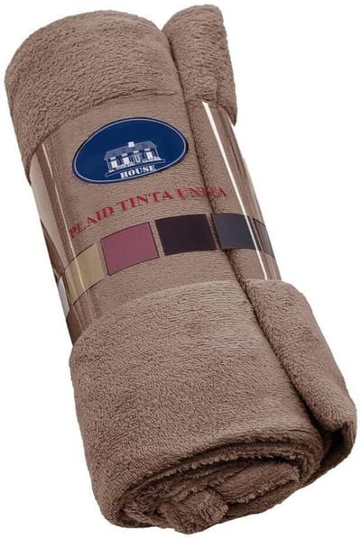 Extra Zachte Beige Fleece Deken 130x160 cm - Warm en Pluizig Plaid voor Bank of Bed