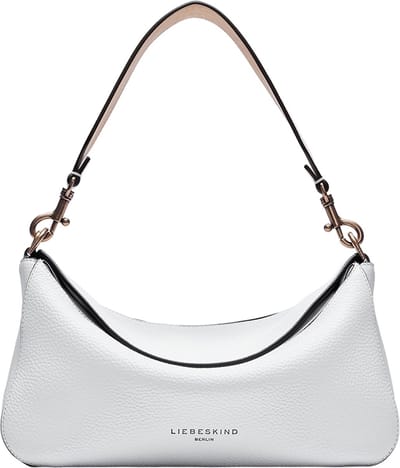 LIEBESKIND BERLIN Leren Schoudertas Alessa 3 Pebble Shoulder Bag Cream White Crème