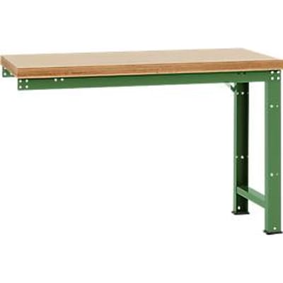 Manuflex aanbouw-werkbank Profi standaard, tafelblad multiplex, 1500 x 700 mm, resedagroen