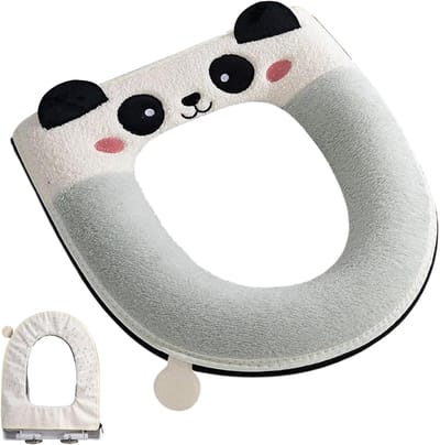Toiletbrilhoes Panda - WC-bril hoes Potkussen - Toilet training - Ergonomisch ovaal ontwerp - 40 x 35 cm - Lichtgroen