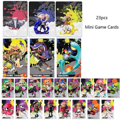 23 stuks Splatoon 3 NFC Tag Mini Game Kaarten Voor NS Switch black