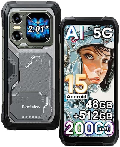 Blackview XPLORE 1 Robuuste Smartphone 5G - 48GB RAM - 512GB ROM - 20000mAh - 6.78 inch Robuuste Telefoon - Android 15 - 64MP+50MP Camera - IP68/IP69K - NFC - OTG - GPS - Zwart