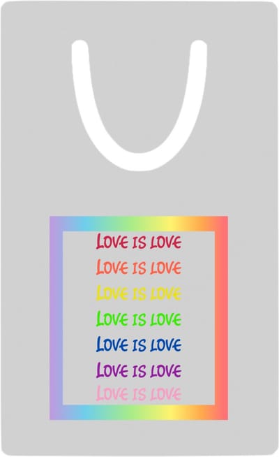 Hacebo® - LGBTQ cadeau - metalen boekenlegger- Lgbt - Queer - met opdruk - lgbt - Love is love - Pride month - lgbtq vlag - gay pride - met tekst - opdruk - leuke pride spullen - verjaardag - cadeau - gift Bladwijzer boekenleggers - 7.6 cm x 5cm
