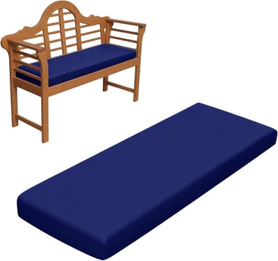 Tuinbank Kussen - Zitkussen Buiten - Comfortabel Zitten - Waterdichte Stof - 115 x 60 cm - Blauw