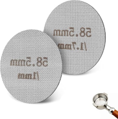 Espresso Sieb 58.5mm - 2 Stuks Herbruikbaar RVS Filter voor Koffie, Perfect voor Siebträger en Barista Gebruik