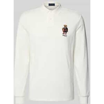 Classic fit poloshirt met labelstitching