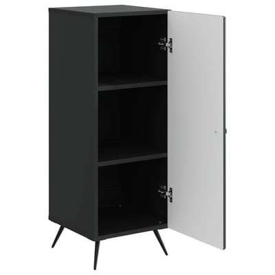 vidaXL - Dressoir - Zwart - 33 - x - 34,5 - x - 90 - cm - Bewerkt - hout