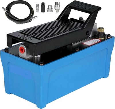 Luchthydraulische Pomp - Voetpomp Hydraulisch - Zware Machines Verplaatsen - Handsfree Bediening - 10000 PSI - Grijs