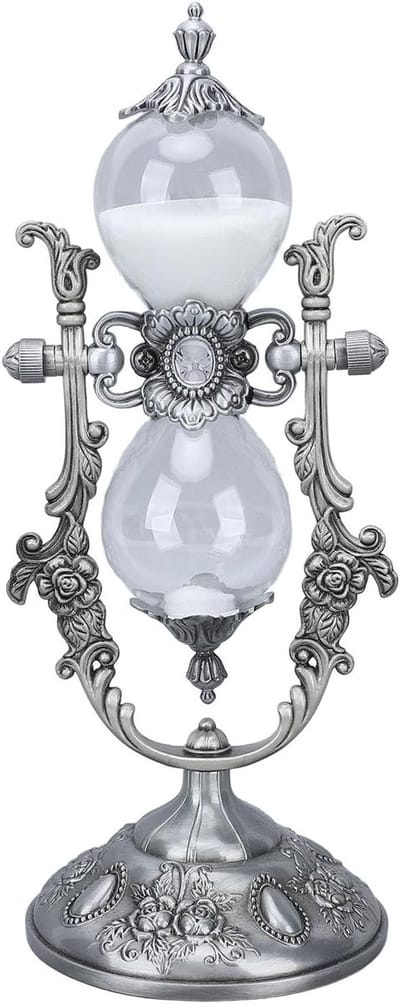 Vintage Zandloper met Stand, 15 Minuten Timer, Perfect voor Decoratie en Cadeau Ideeën