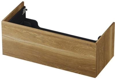INK - Onderkast 1 Lade Push 2 Open Bestaande Uit - 1000x450x376 Mm - Massief Eiken Aqua