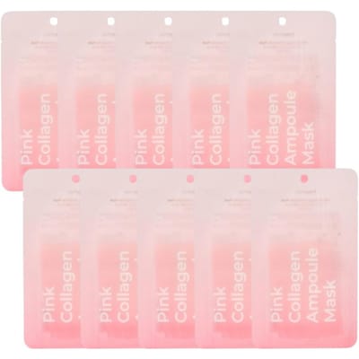 Masque Tissu Ampoule Collagène Rose Freemay – 10 Feuilles | Masques Faciaux Coréens Fermeté & Éclat 10 Sheet Masks pink