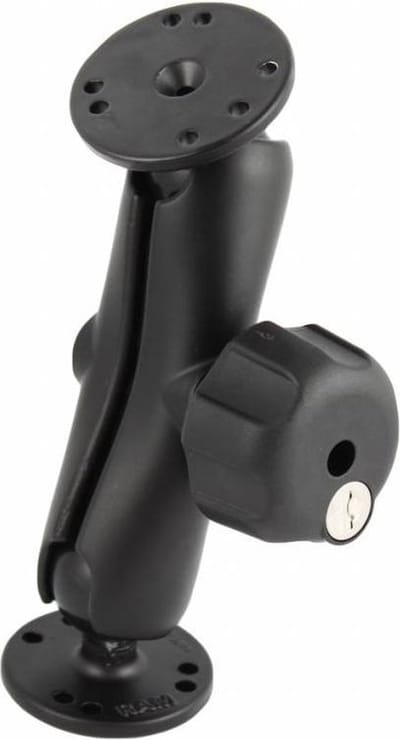 Klemhouder met slot en 2x C-Kogel RAM-101LU