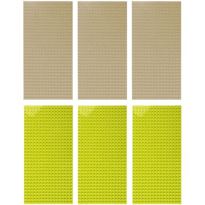 6 stuks 16x32 Compatibele Klassieke Bouwsteen Accessoires Bord Deel 6pcs 16x32