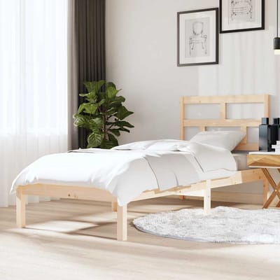 vidaXL - Bedframe - massief - hout - 75x190 - cm