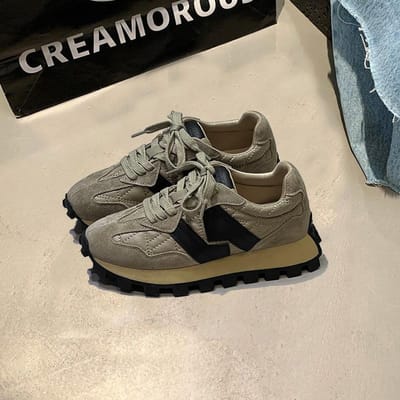 Forrest Gump Schoenen Dames Winter Nieuw Dikke zool Retro Casual Sportief Alles-match Oude Schoenen 40 gray
