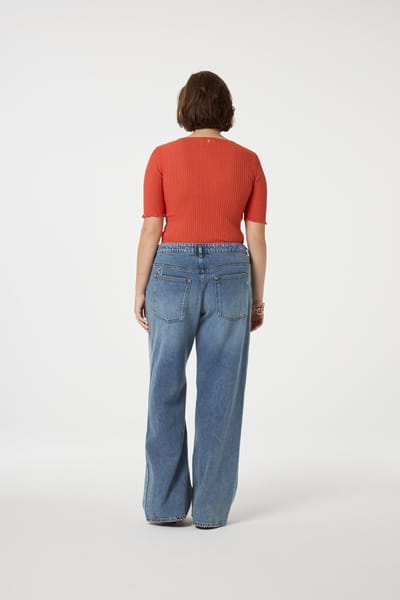 Fabienne Chapot Gemma Short Sleeve Tangerine Maat: XS | Tops Outlet | Dames | Oranje