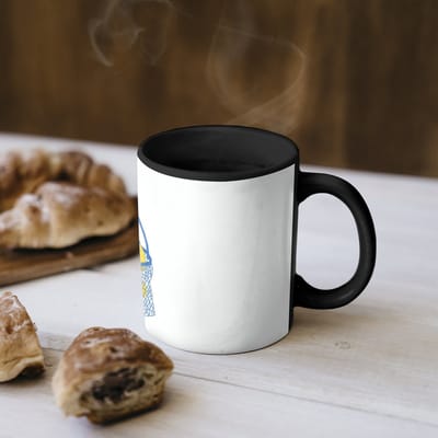 Magische Mok - Foto op Warmte Mokken - Koffiemok - Tas - Blauw - Citroenen - Illustratie - Magic Mok - Beker - 350 ML - Theemok