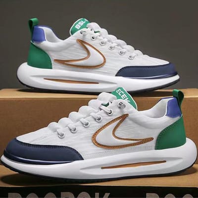 Nieuwe Lente Herenschoenen Ademende Heren Witte Schoenen Platform Papa Schoenen Heren Sneaker Outdoor Mode Schoenen 40 white