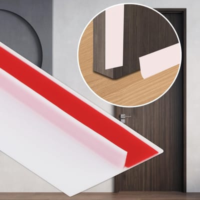 Unyqoos® Zelfklevende tochtstrip van siliconen voor deuren en ramen, wit, 5cm x 3.1m
