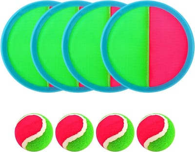 Werpspel en Balspel Set voor Kinderen en Volwassenen - Grappig Outdoor Spel met 4 Rackets en 4 Ballen