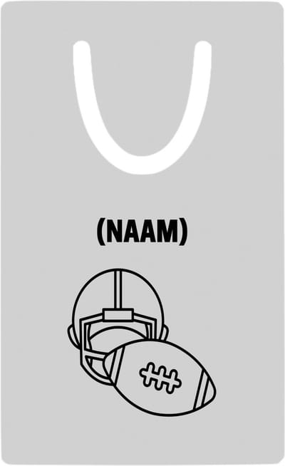 Hacebo® - American football met eigen naam metalen boekenlegger - Sport - Sporter - American footbaal Bladwijzer boekenleggers - 7.6 cm x 5cm
