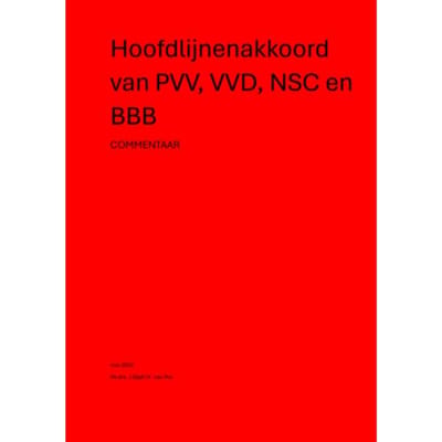 Hoofdlijnenakkoord Van Pvv, Vvd, Nsc En Bbb - Sjef van Put