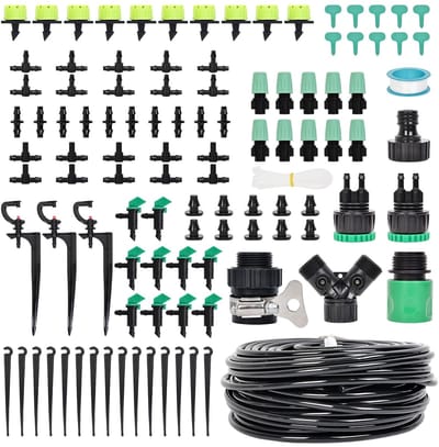 Bevloeiingssysteem Kit - Automatisch Watersysteem - Planten Verzorgen - Waterbesparend Ontwerp - 30 Meter - Groen