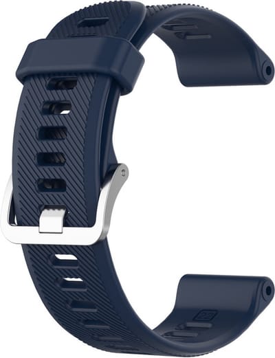 Siliconen bandje - geschikt voor Garmin Forerunner 935 / 945 / 955 / 965 / 745 / 970 - donkerblauw
