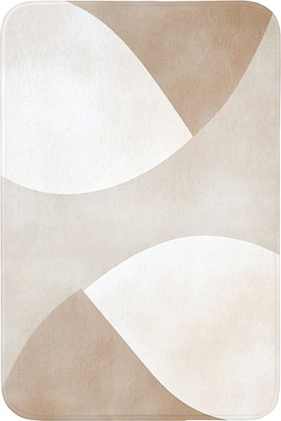 Badmat 60x90 cm - Antislip - Bruin - Japandi - Abstract - Badmatten voor badkamer - Badkamermat - Douchemat - Badkamer mat