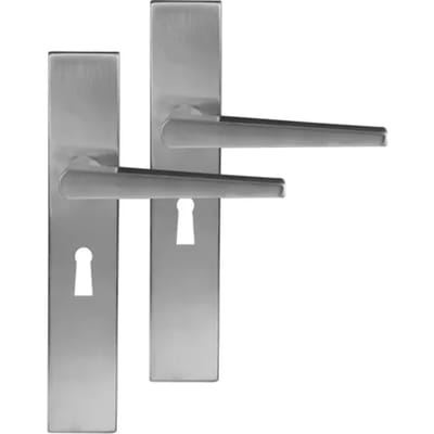 Differnz | Rotterdam deurkruk | vierkant schild | sleutel 56 mm | mat chroom