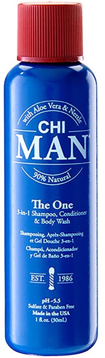 CHI MAN The One 3-in-1 Shampoo, Conditioner & Body Wash 30ml