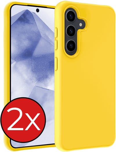 Hoesje - 2 Stuks - Geschikt voor Samsung Galaxy A56 - Sterk & Shockproof - Telefoonhoes - Back Cover - Case Siliconen - Telefoon Hoes - Geel