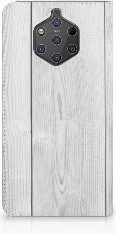 Nokia 9 PureView Book Wallet Case White Wood