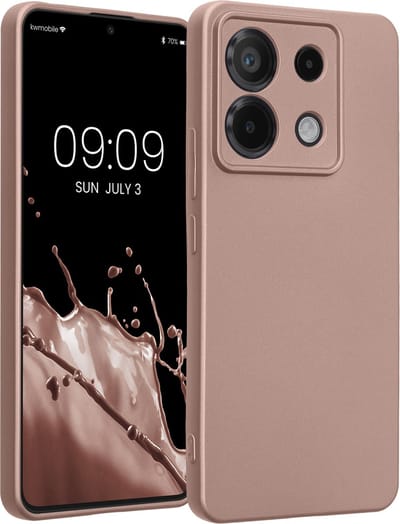 kwmobile metallic telefoonhoesje van TPU - geschikt voor Xiaomi Redmi Note 13 Pro 5G / Poco X6 5G - Flexible case voor smartphone - In metallic arctische bes