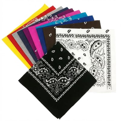 12 stuks bandana set – multicolor paisley bandana’s – katoenen unisex hoofddoeken – 12 kleuren – veelzijdig voor haar, nek, sport & styling