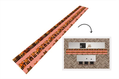Keukenloper - Keukenmat - Katten - Patronen - Dieren - Kinderen - 400x50 cm - Keuken vloerkleed
